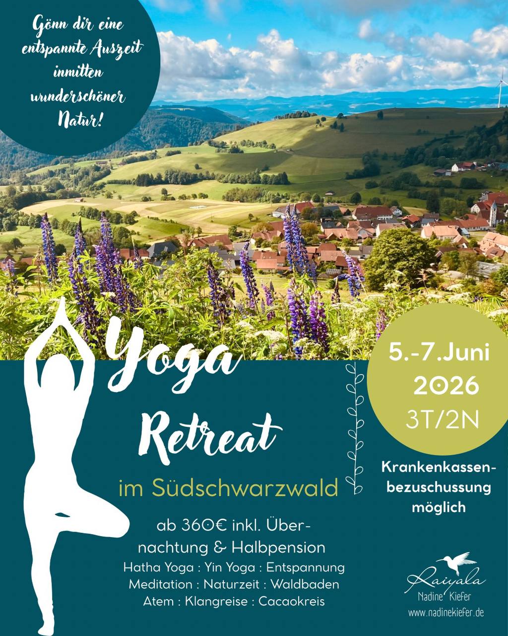 Yoga Retreatwochenende im Südschwarzwald (Gersbach)