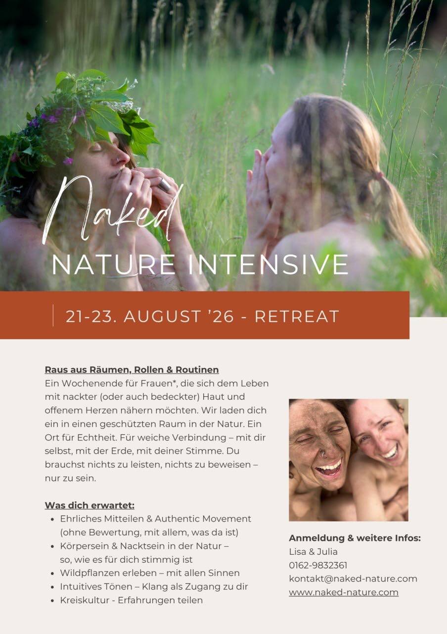 NAKED NATURE INTENSIVE 21.–23. August 2026