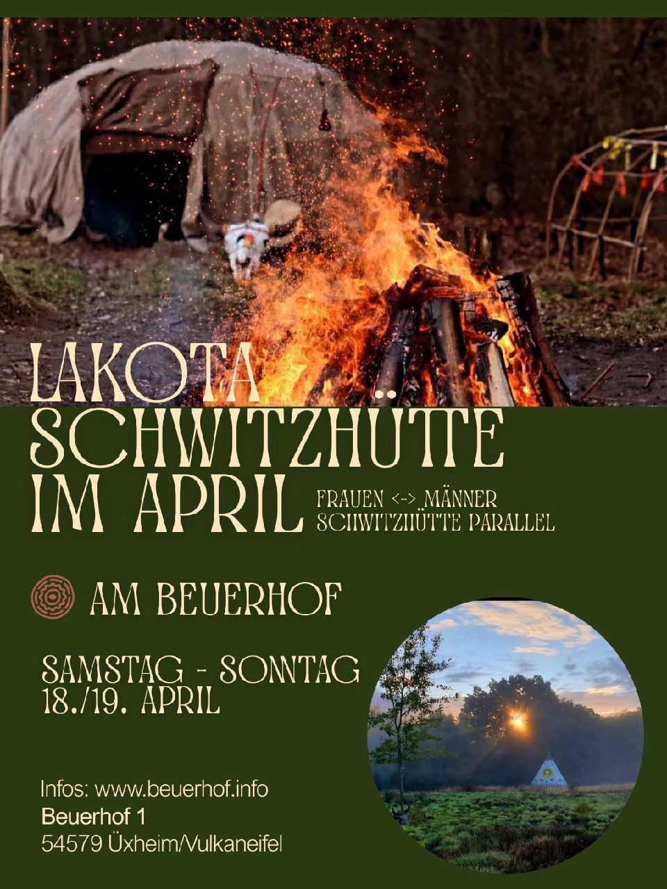 Besondere Schwitzhütte im April - 18./19.04