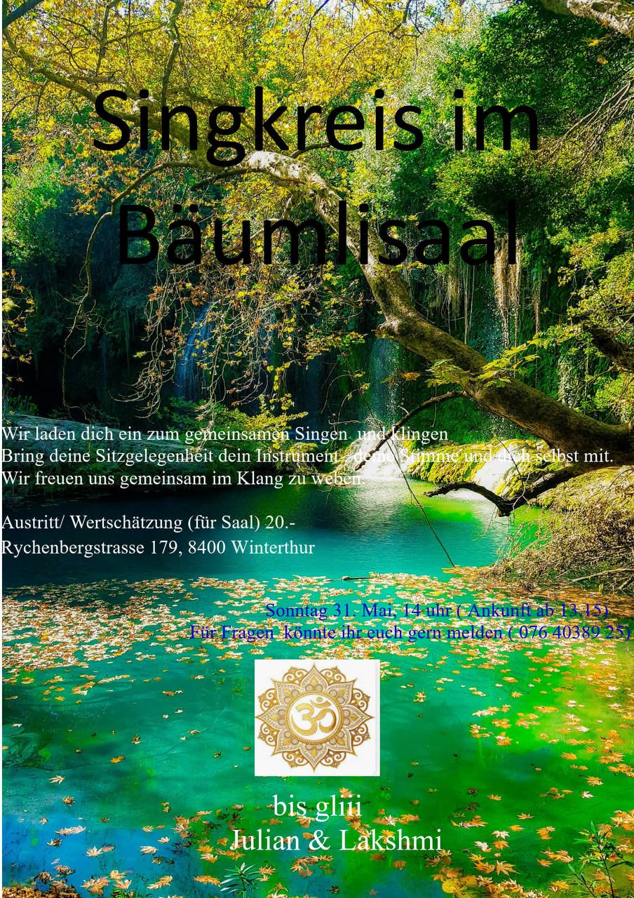Singkreis kommenden Sonntag💕☀️ in Winterthur im Bäumlisaal. Gemeinsames Singen u