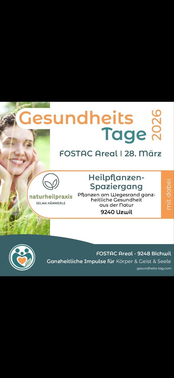 Samstag 14:30 ist mein Heilpflanzenspaziergang. Die Teilnahme ist Gratis. Ich fr