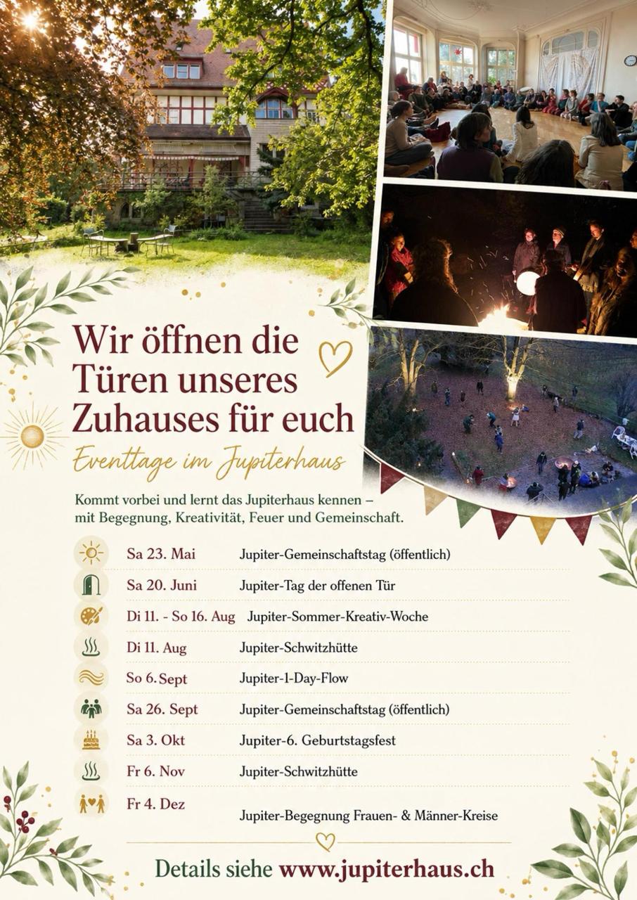 Jupiterhaus Tag der offenen Tür Sa 20.6. ab 13:30
