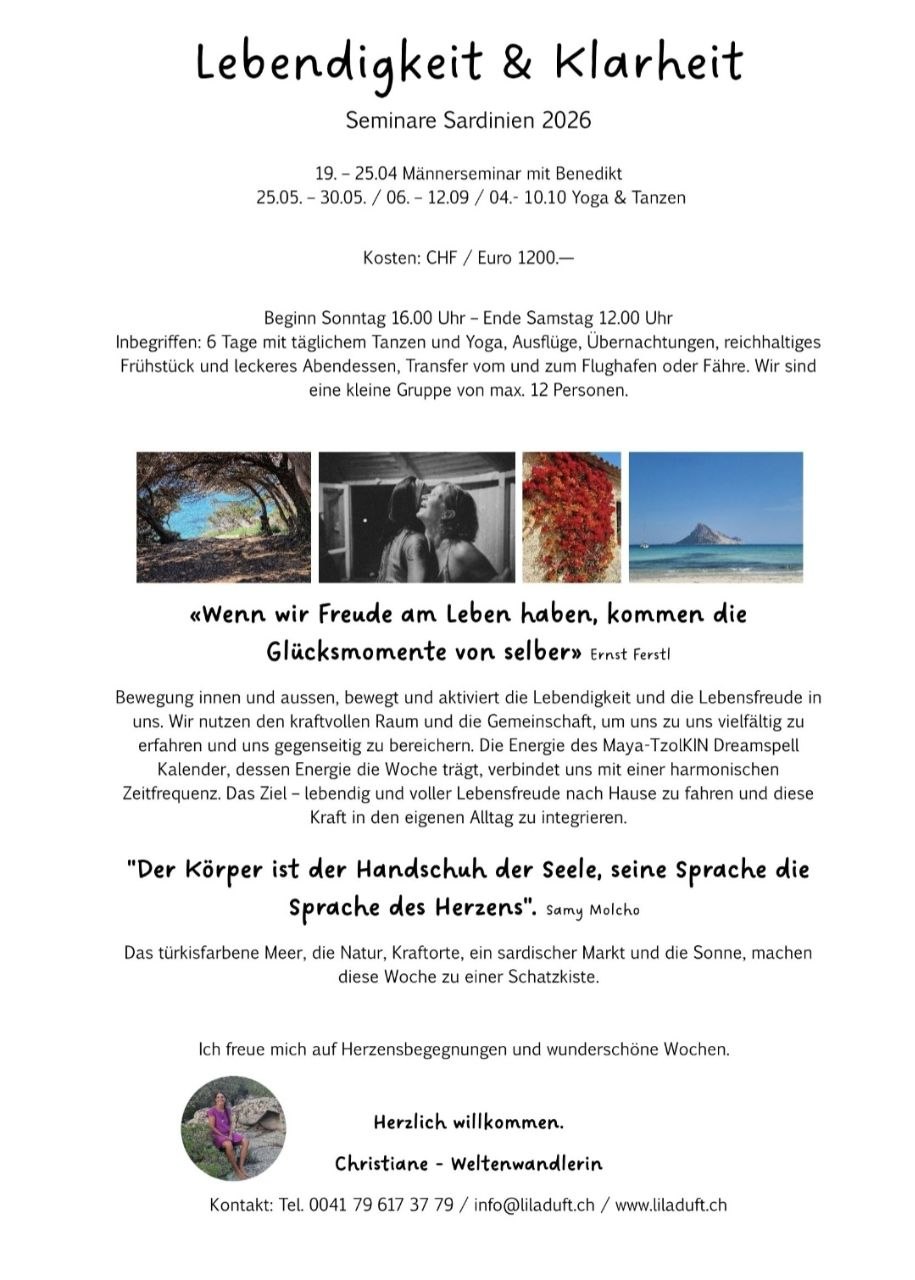 Es hat noch Platz. Ich freue mich 💜🙏💃☀️.