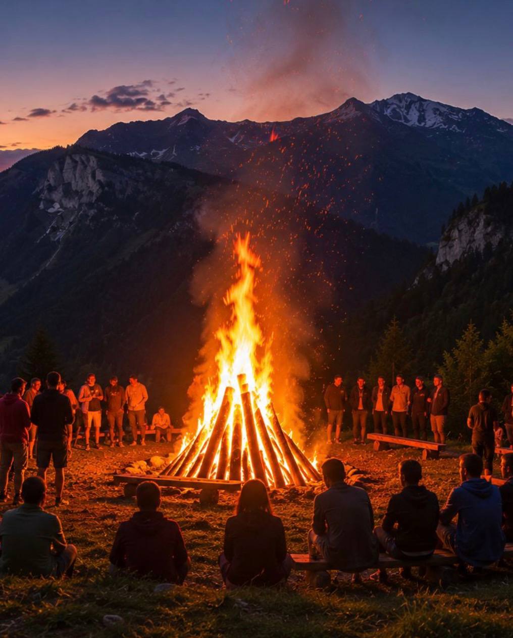 1. August-Feier auf der Schweibenalp