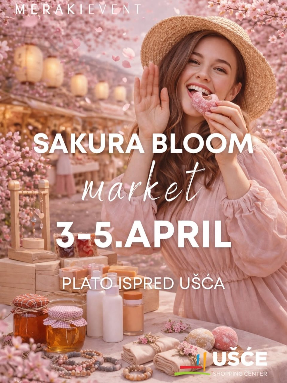 С 3 по 5 апреля на плато перед SC Ušće пройдет весенний Sakura Bloom Market.🌸🛍