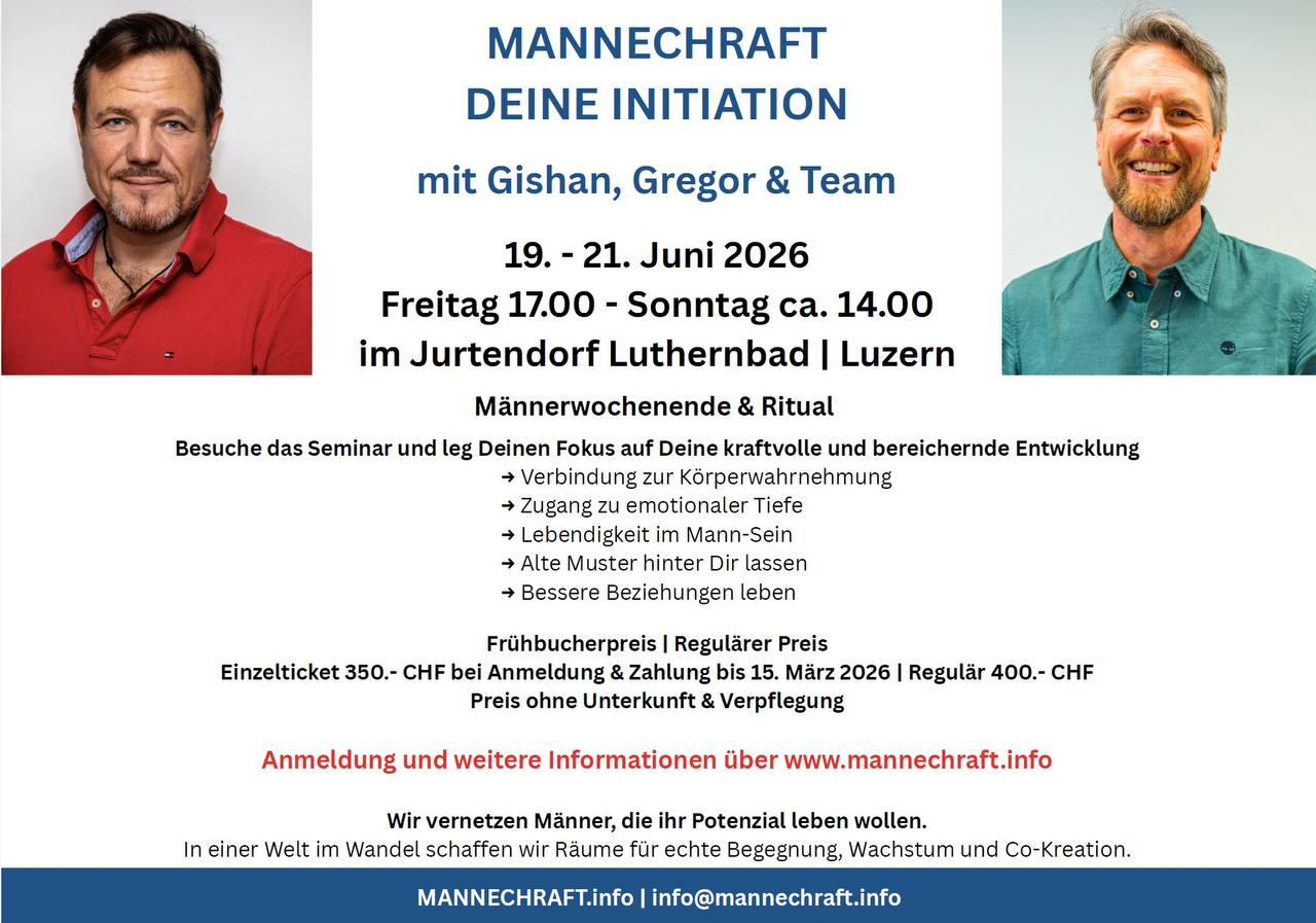Für alle die ihre männlichen Kraft leben wollen und wissen, dass das mit Gewalt 