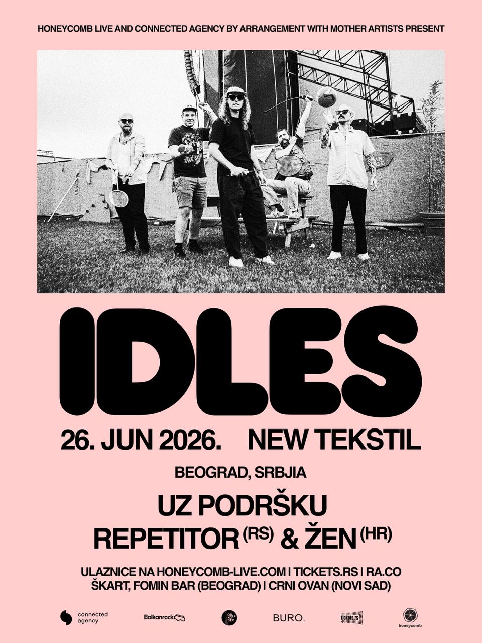На разогреве у IDLES 26 июня в New Tekstil выступят Repetitor и ŽEN.