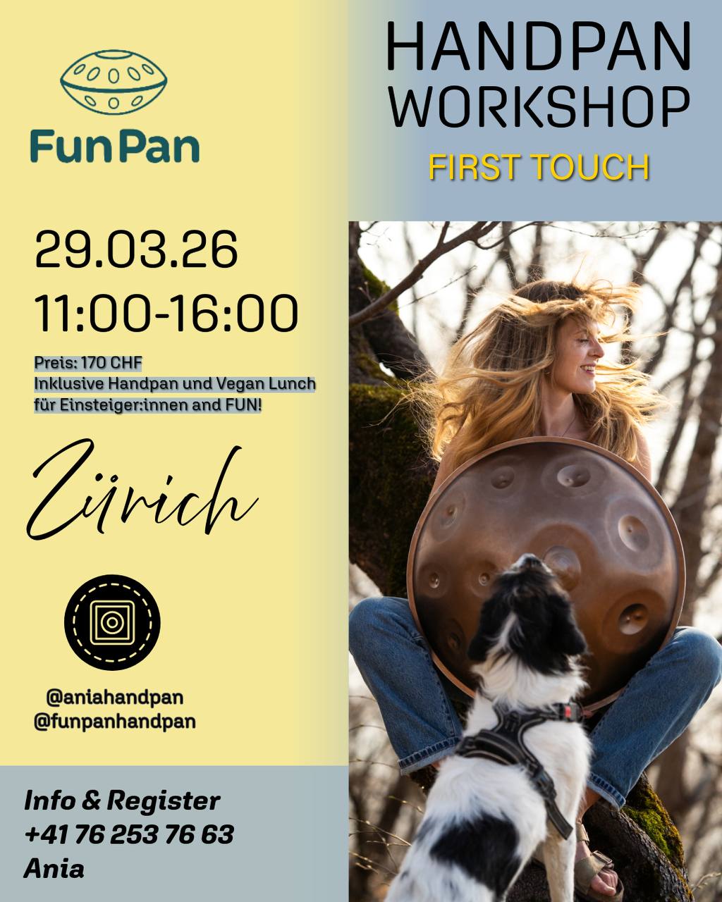 When you wanna learn handpan 🌀💜✨ join my workshop next Sunday! 🛸